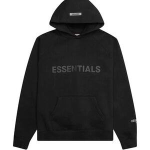 Fear of God Essentials Black Hoodie Size Large